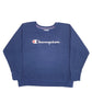 Womens Blue Champion Spellout Crewneck Jumper