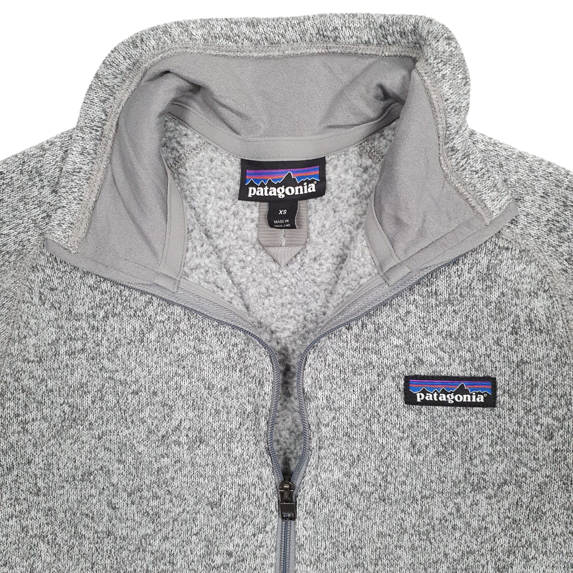 Womens Grey Patagonia Better Sweater Quarter Zip Jumper