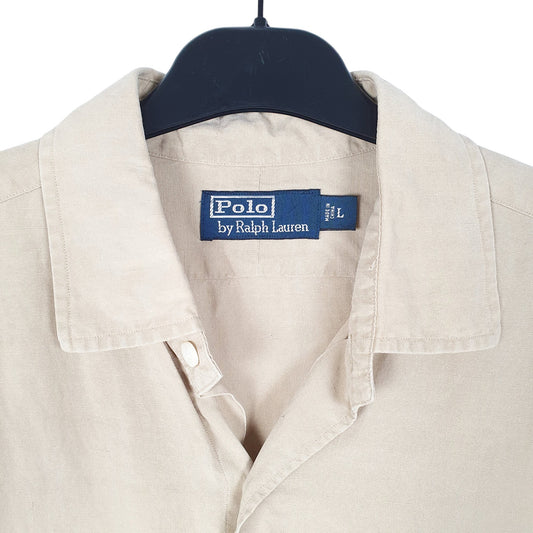 Mens Beige Polo Ralph Lauren Blend Short Sleeve Shirt