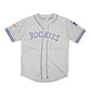 Mens Grey Unbranded MLB Colorado Rockies Jersey Short Sleeve T Shirt