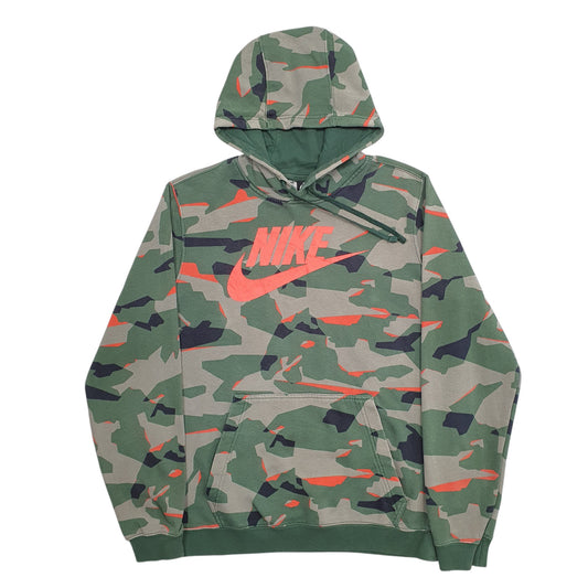 Mens Camo Nike Camo Spellout Hoodie Jumper