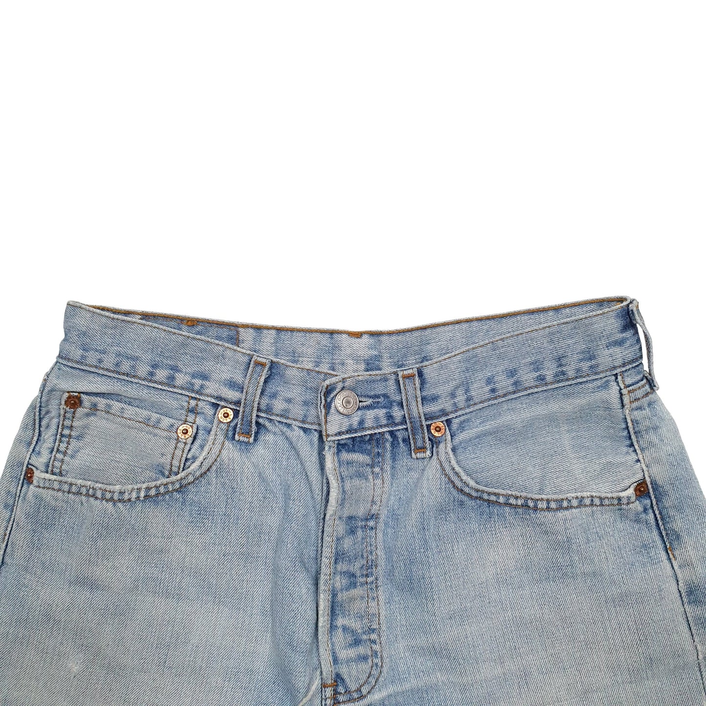 Womens Blue Levis 501 Denim Jorts Denim Shorts