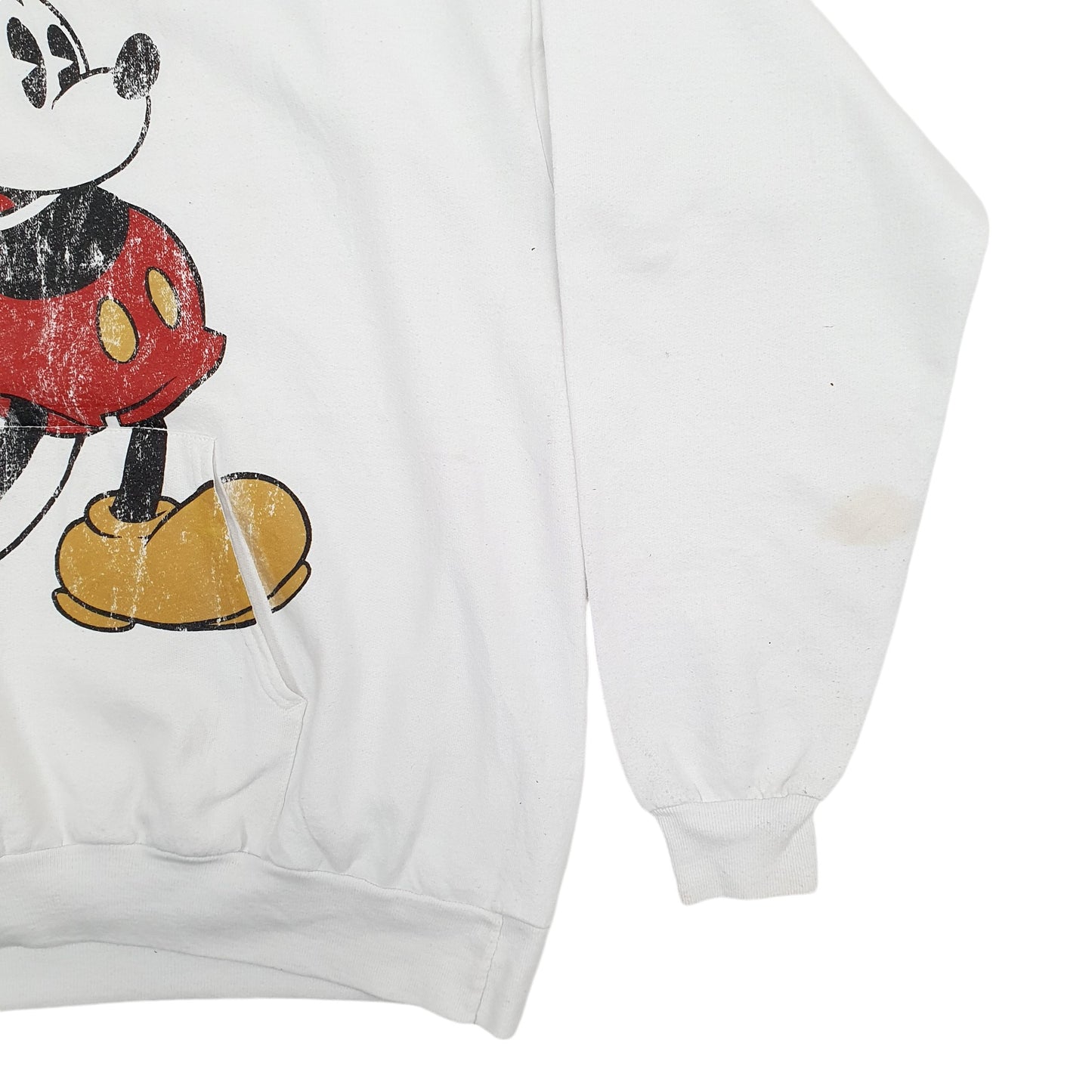Mens White Disney Mickey Mouse Hoodie Jumper