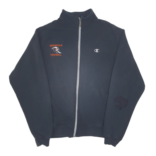 Mens Navy Champion Mediapolis Football Full Zip Jumper