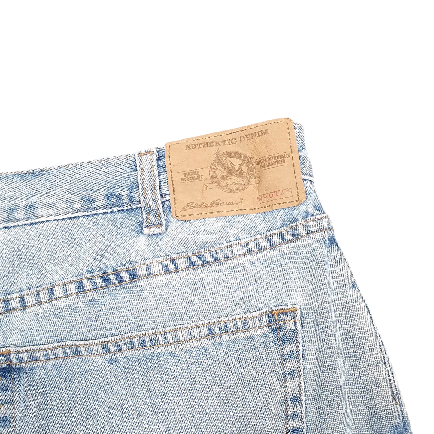 Mens Blue Eddie Bauer Jorts Jean Casual Denim Shorts