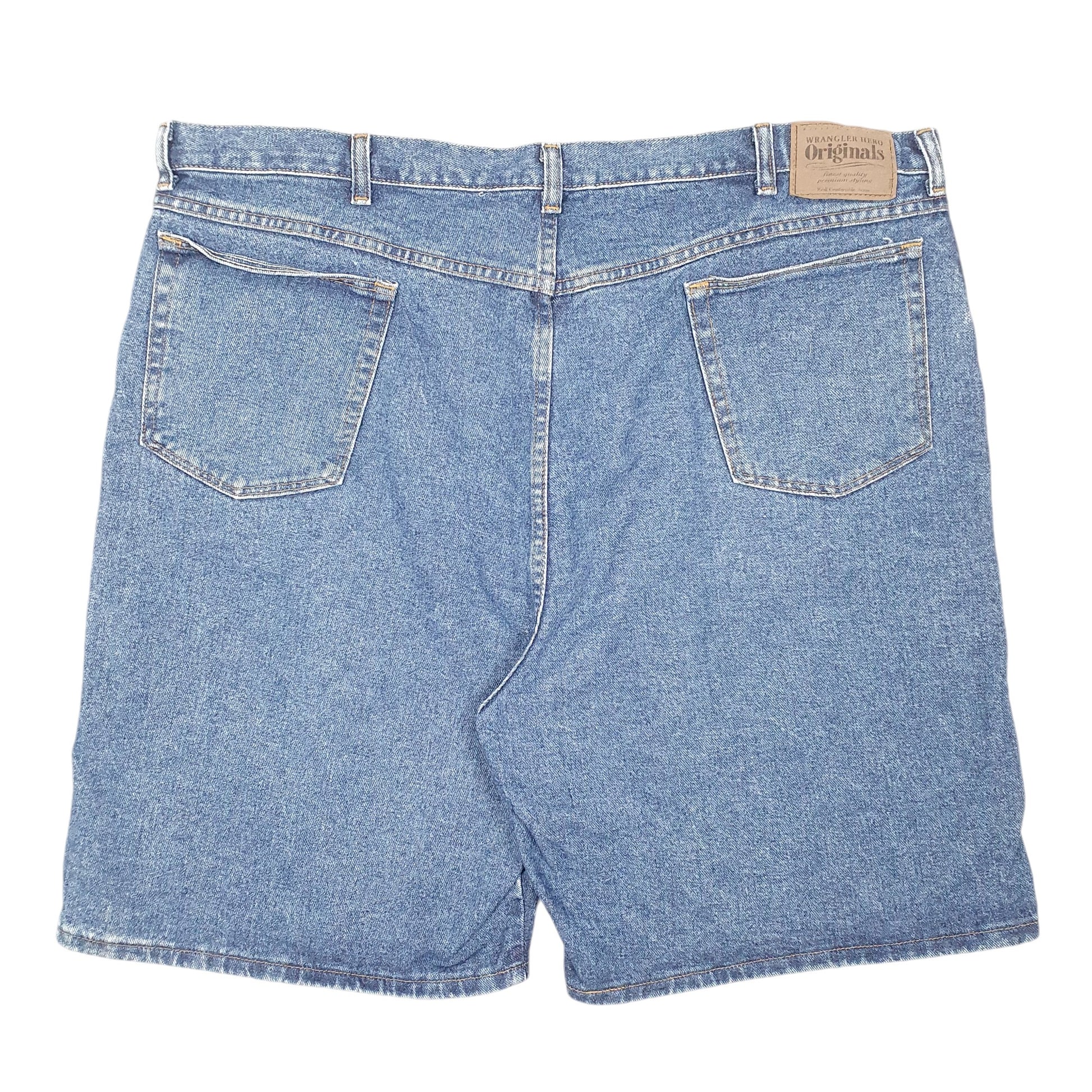 Mens Blue Wrangler Denim Jeans Jorts Regular Denim Shorts