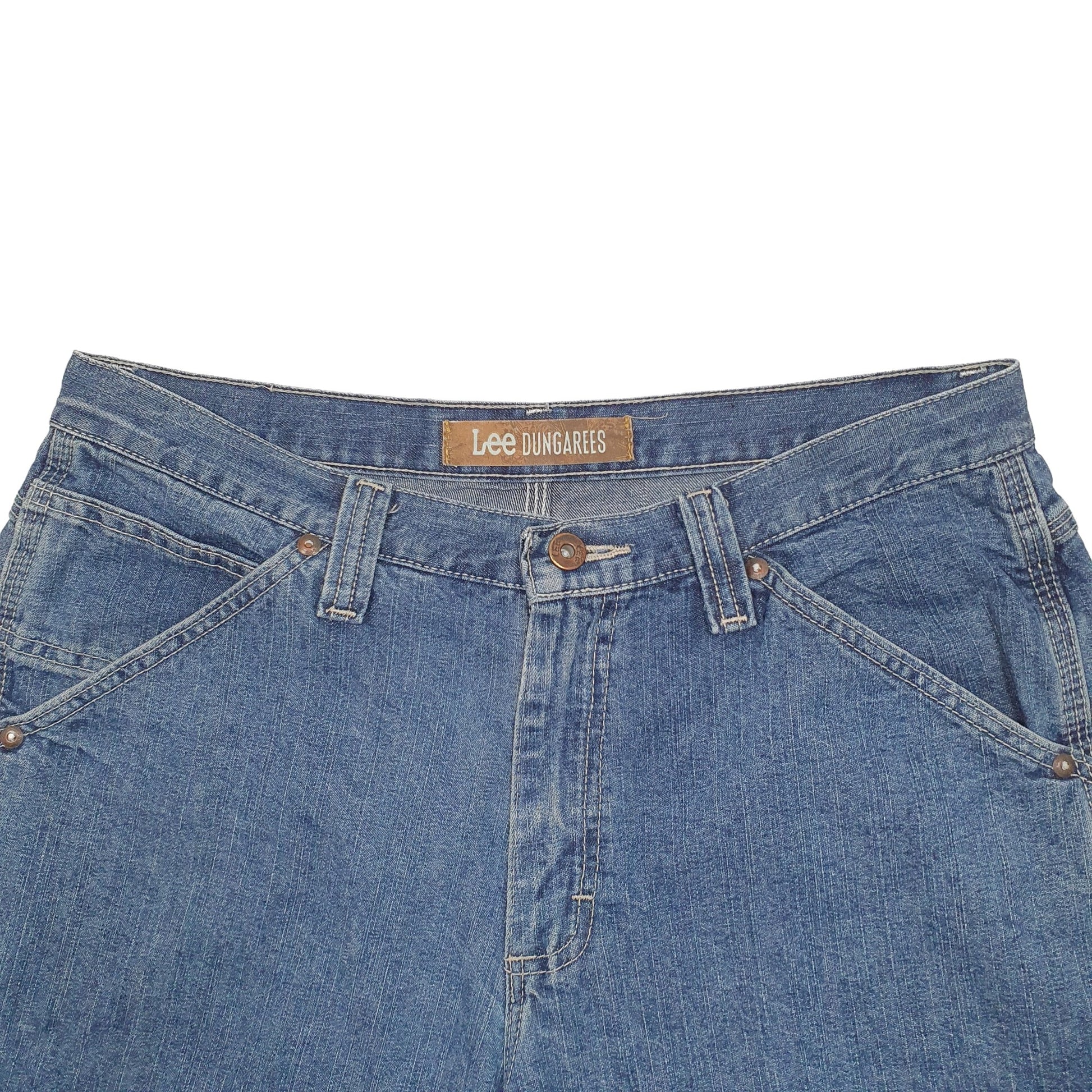 Mens Blue Lee Dungarees Carpenter Shorts