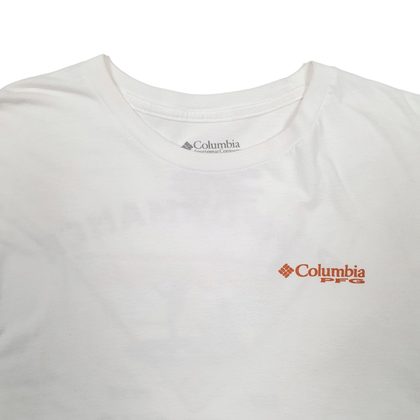 Mens White Columbia Sportswear PFG Fishing Short Sleeve T Shirt