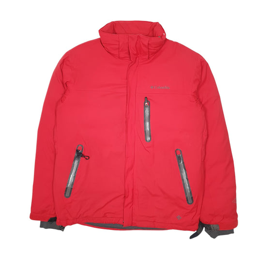 Mens Red Columbia Sportswear Company Omnitech  Coat