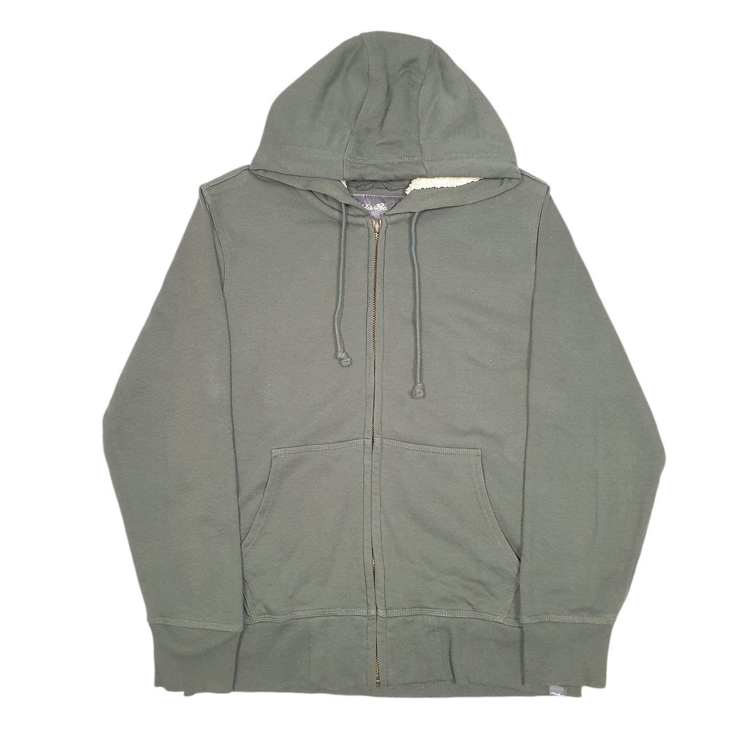 Mens Khaki L.L.Bean Fleece Lined Full Zip Jumper