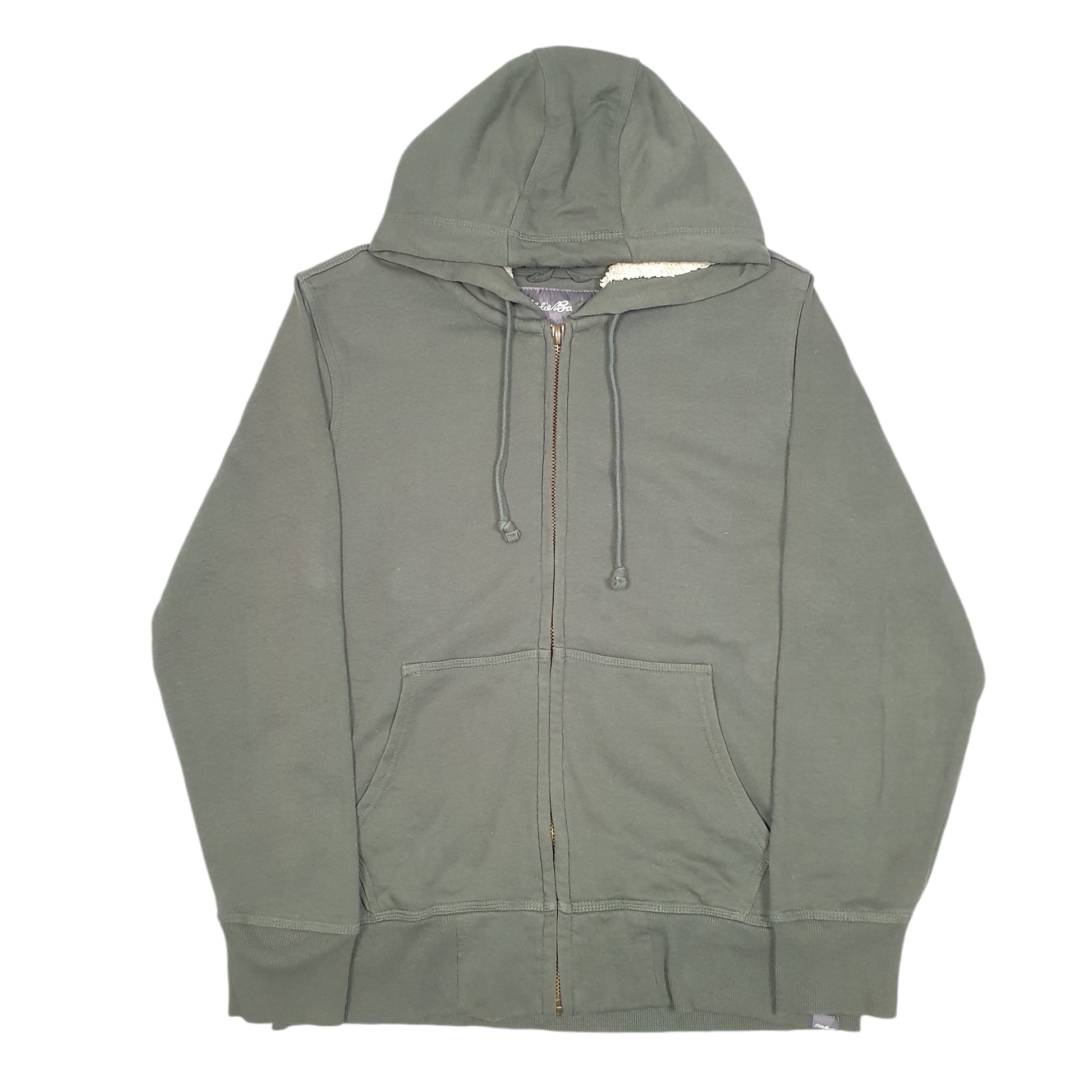 Mens Khaki L.L.Bean Fleece Lined Full Zip Jumper