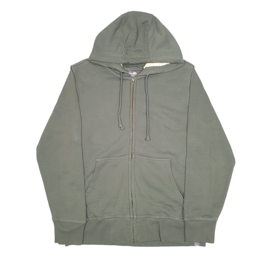 Mens Khaki L.L.Bean Fleece Lined Full Zip Jumper