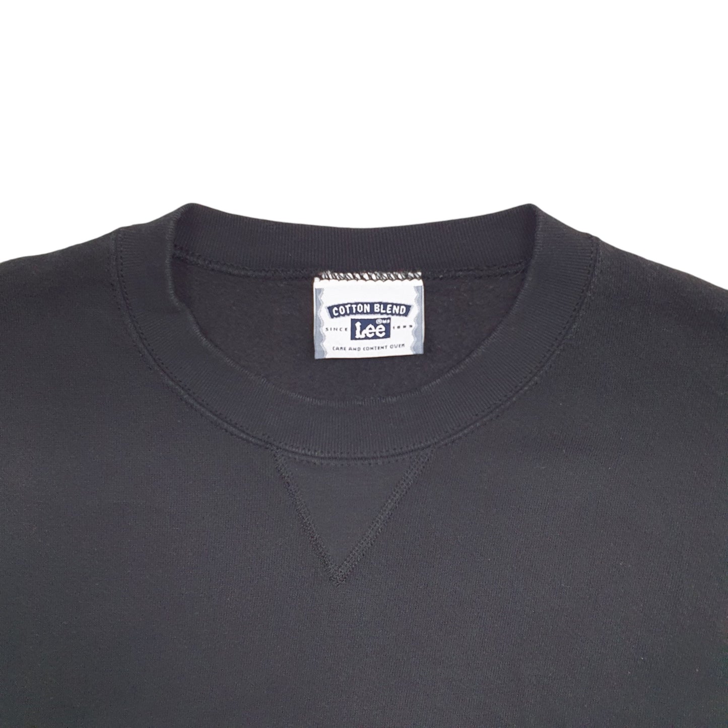 Mens Black Lee Short Sleeve Crewneck Jumper