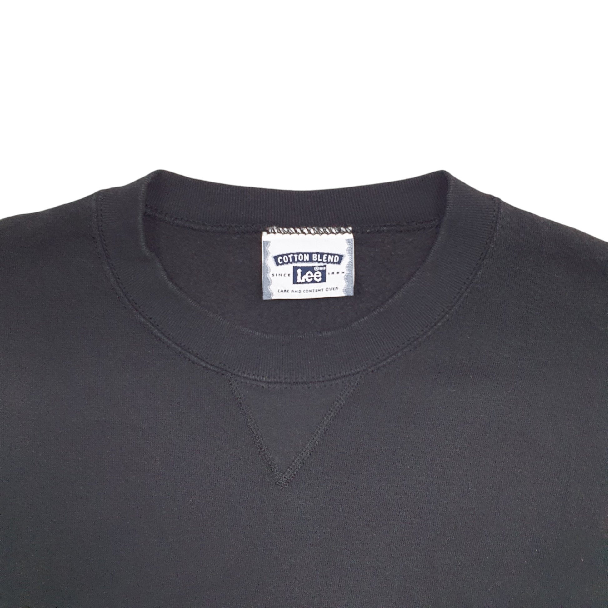 Mens Black Lee Short Sleeve Crewneck Jumper