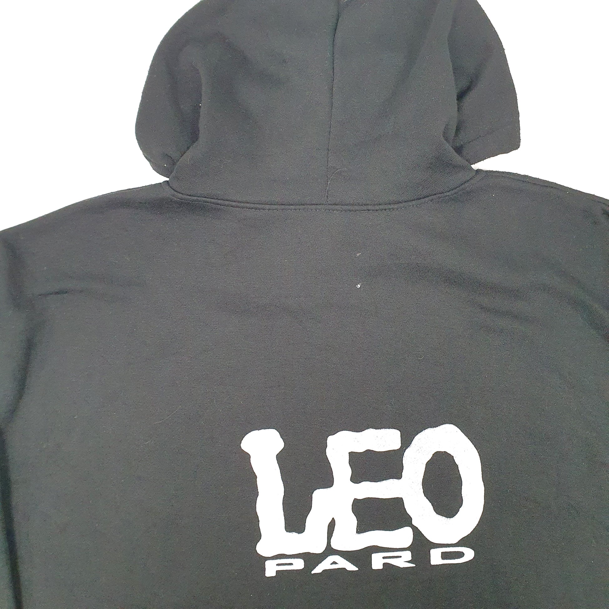 Mens Black Leopard Skateboarding Hoodie Jumper