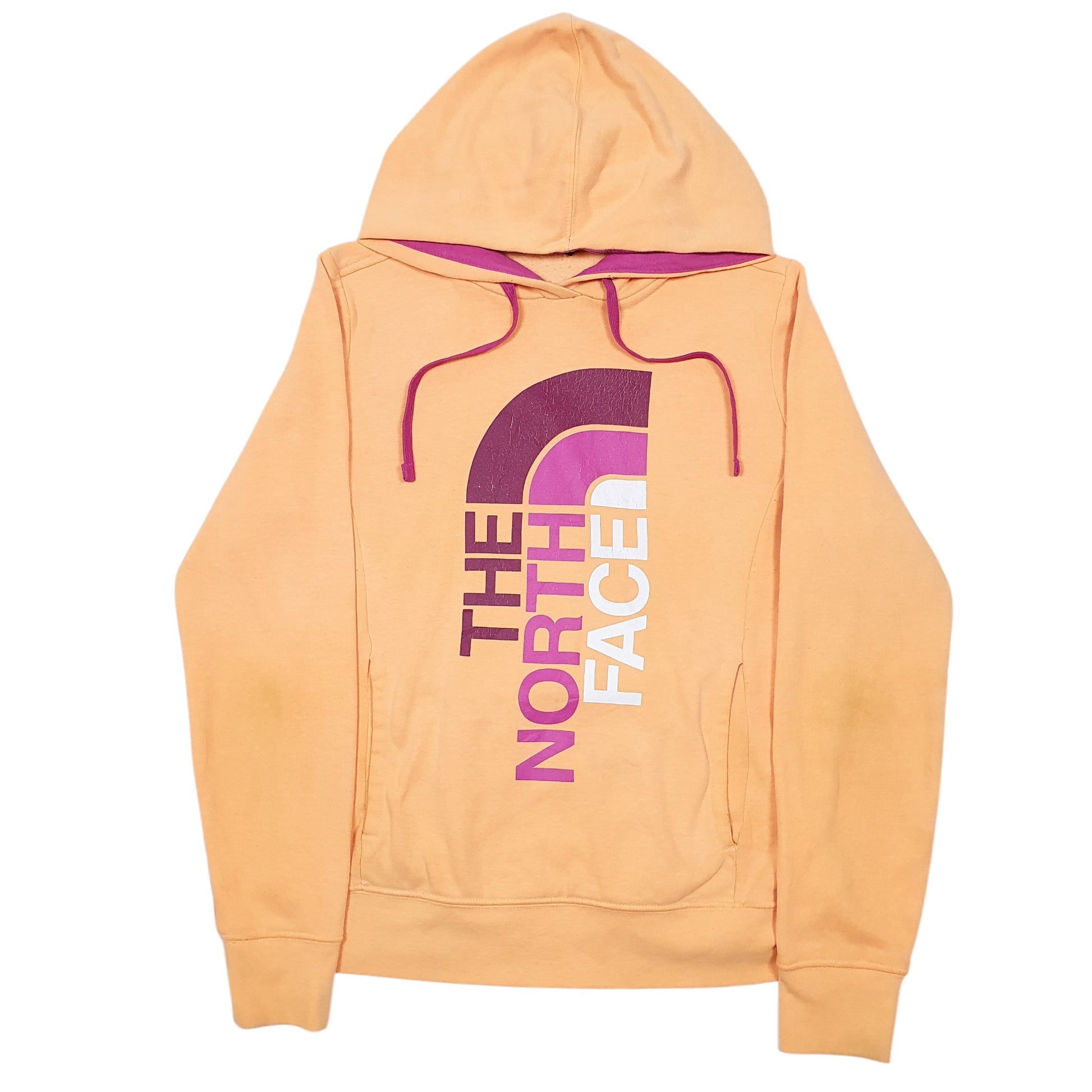 Womens Orange The North Face Spellout Hoodie Jumper