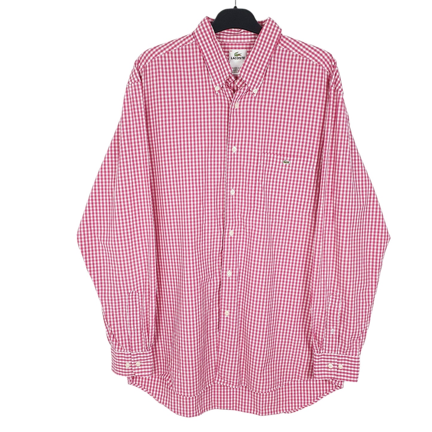 Mens Pink Lacoste  Long Sleeve Shirt
