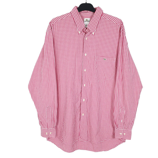 Mens Pink Lacoste  Long Sleeve Shirt