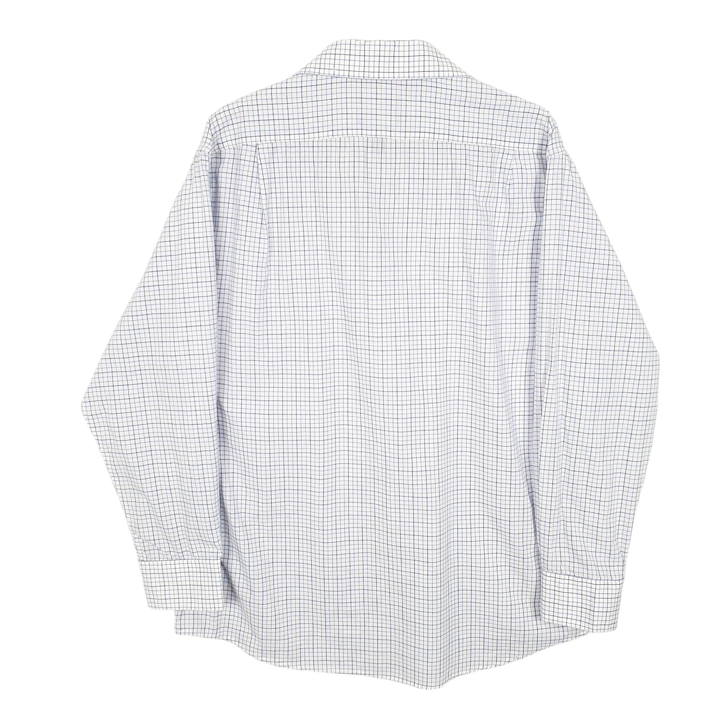 Mens White Dockers Stretch Fitted Long Sleeve Shirt