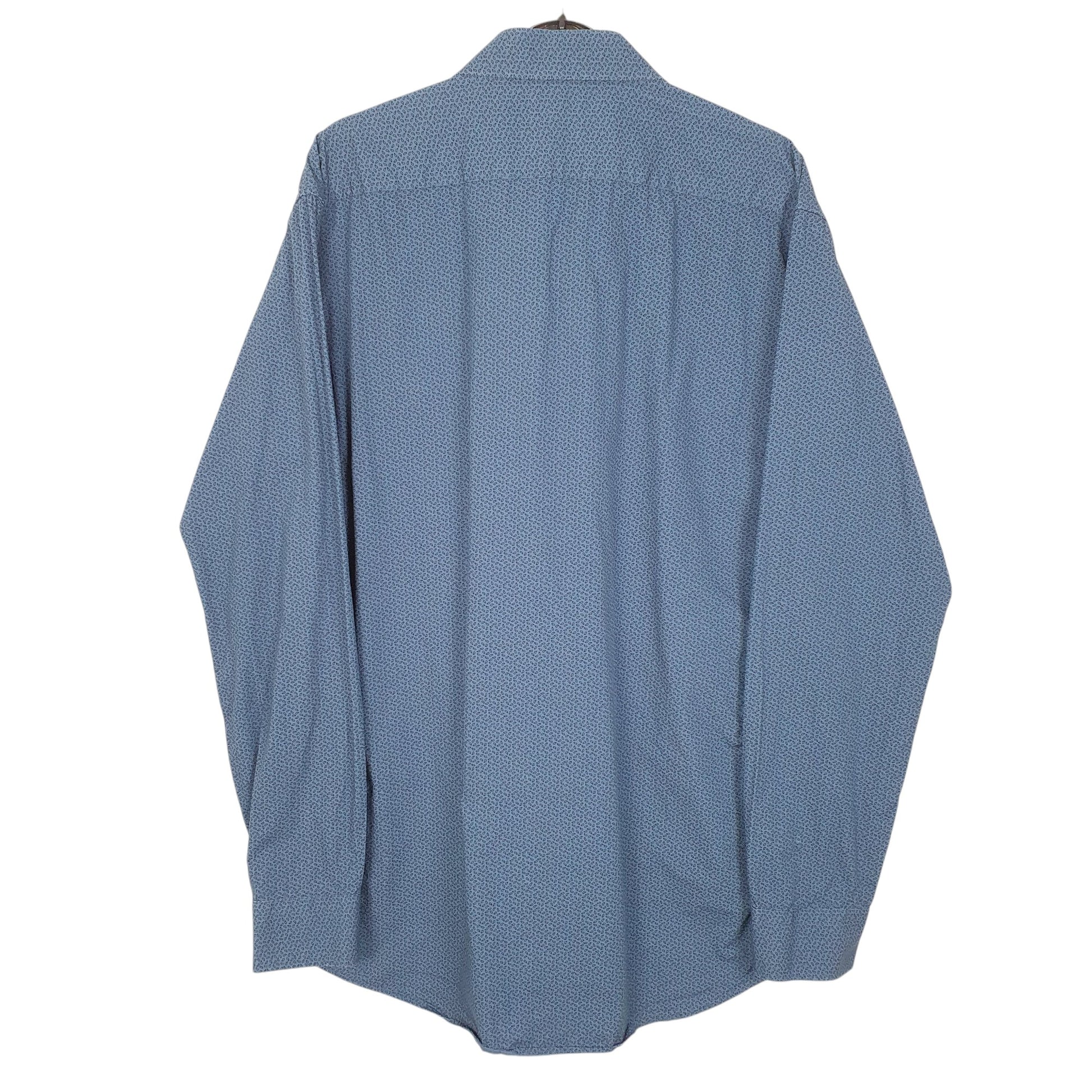 Mens Blue 14th & Union Trim Long Sleeve Shirt