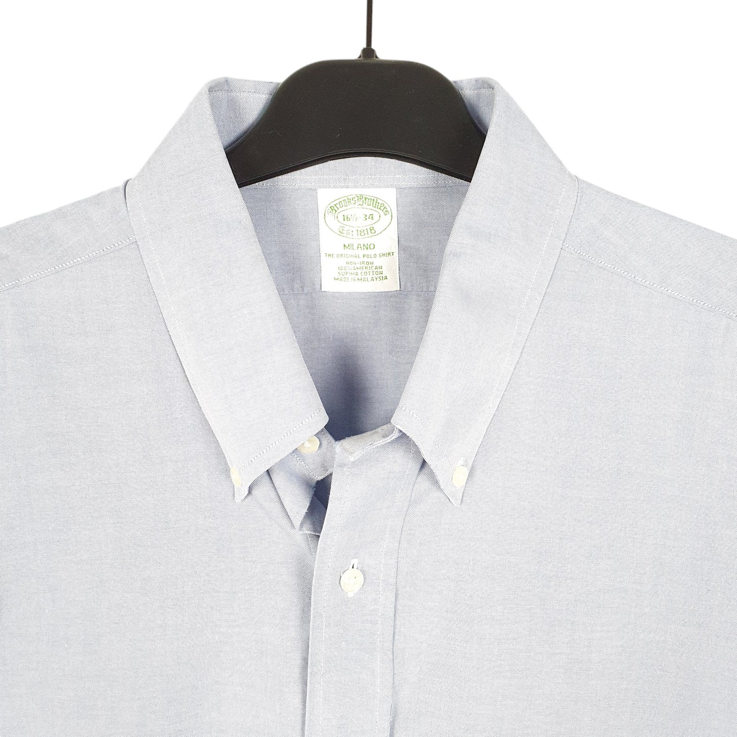 Mens Blue Brooks Brothers Milano Long Sleeve Shirt