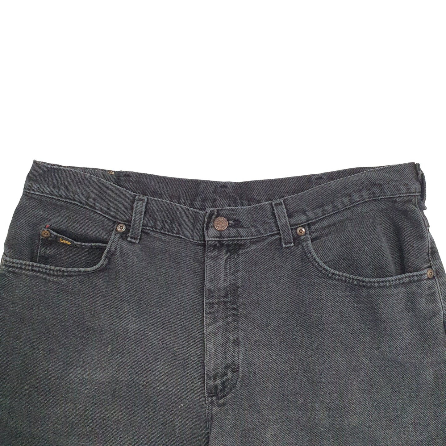Mens Black Lee  Denim Shorts