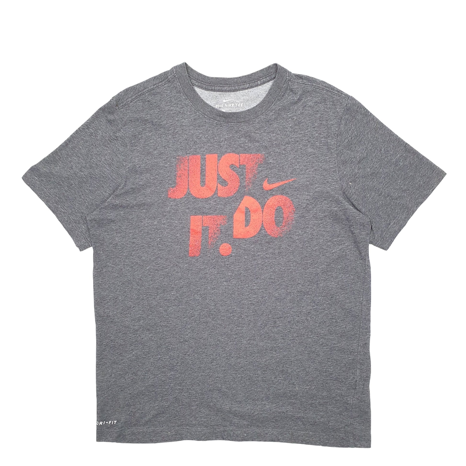 Mens Grey Nike Spellout Short Sleeve T Shirt