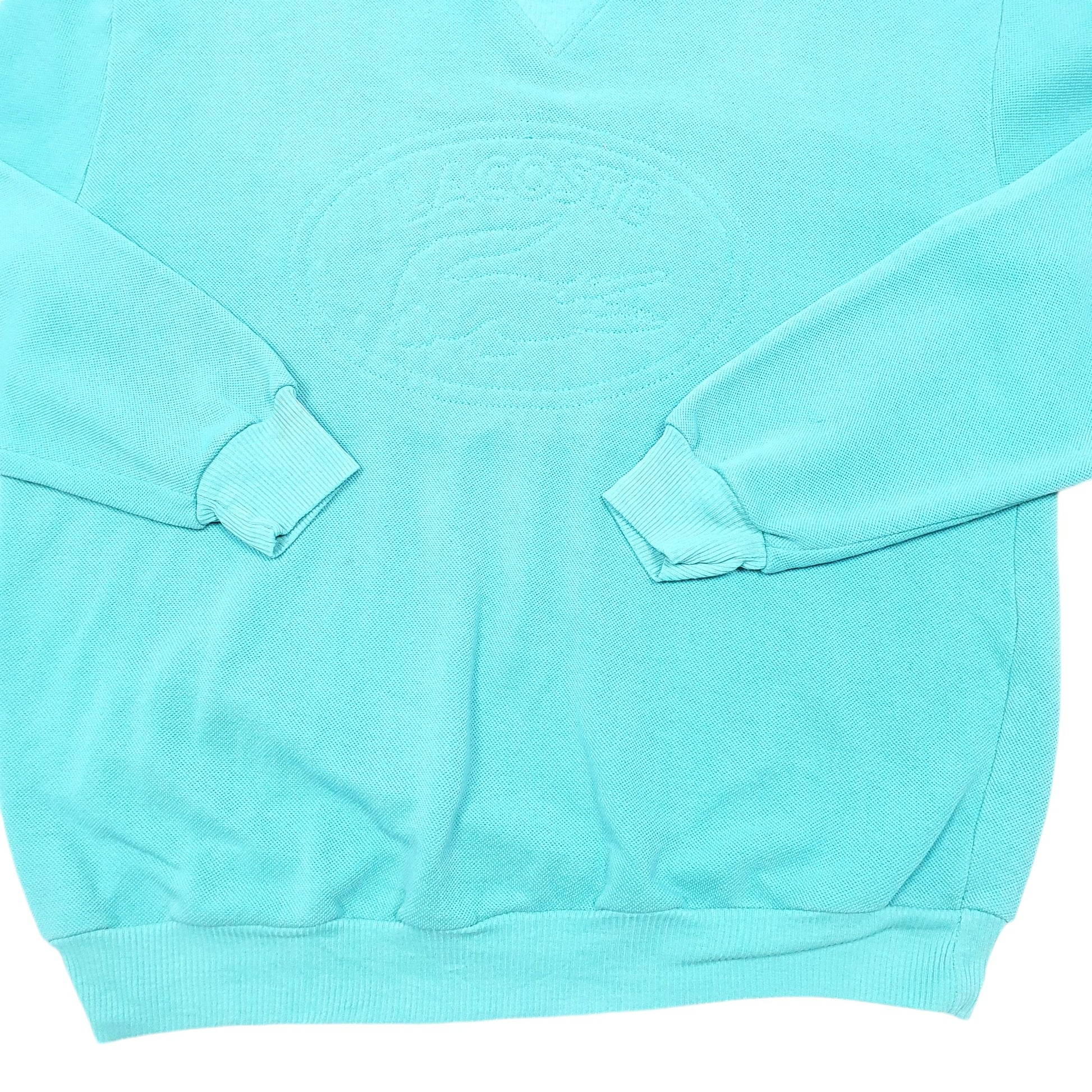 Mens Green Lacoste Spellout Crocodile Logo Chemise Vintage Crewneck Jumper