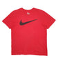 Mens Red Nike Spellout Short Sleeve T Shirt
