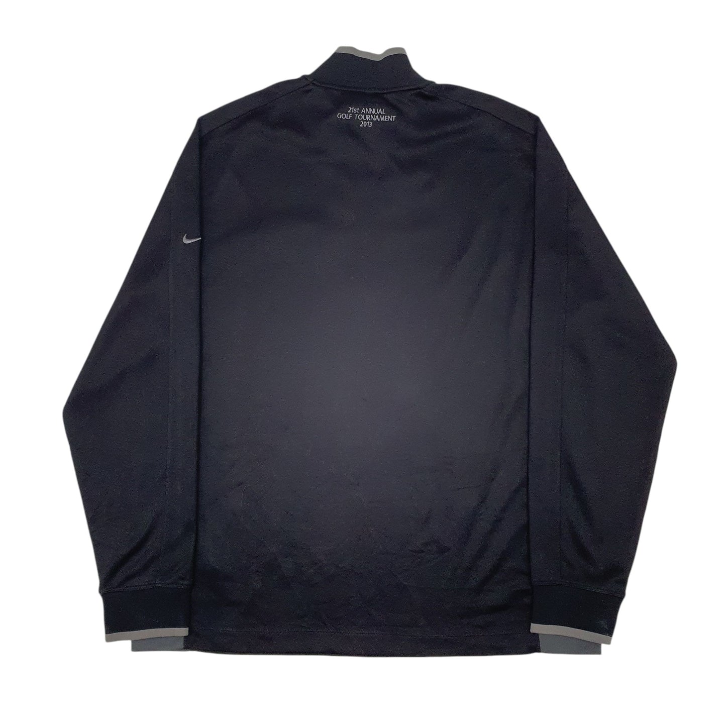 Mens Black Nike Gold Active Wear Quarter Zip Jumper