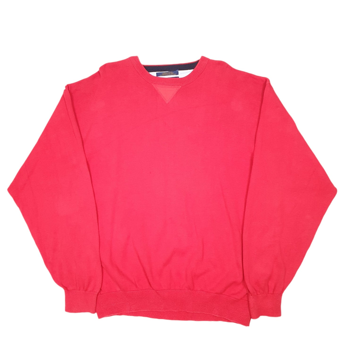 Mens Red Tommy Hilfiger Vintage Golf Sweater 90s Crewneck Jumper