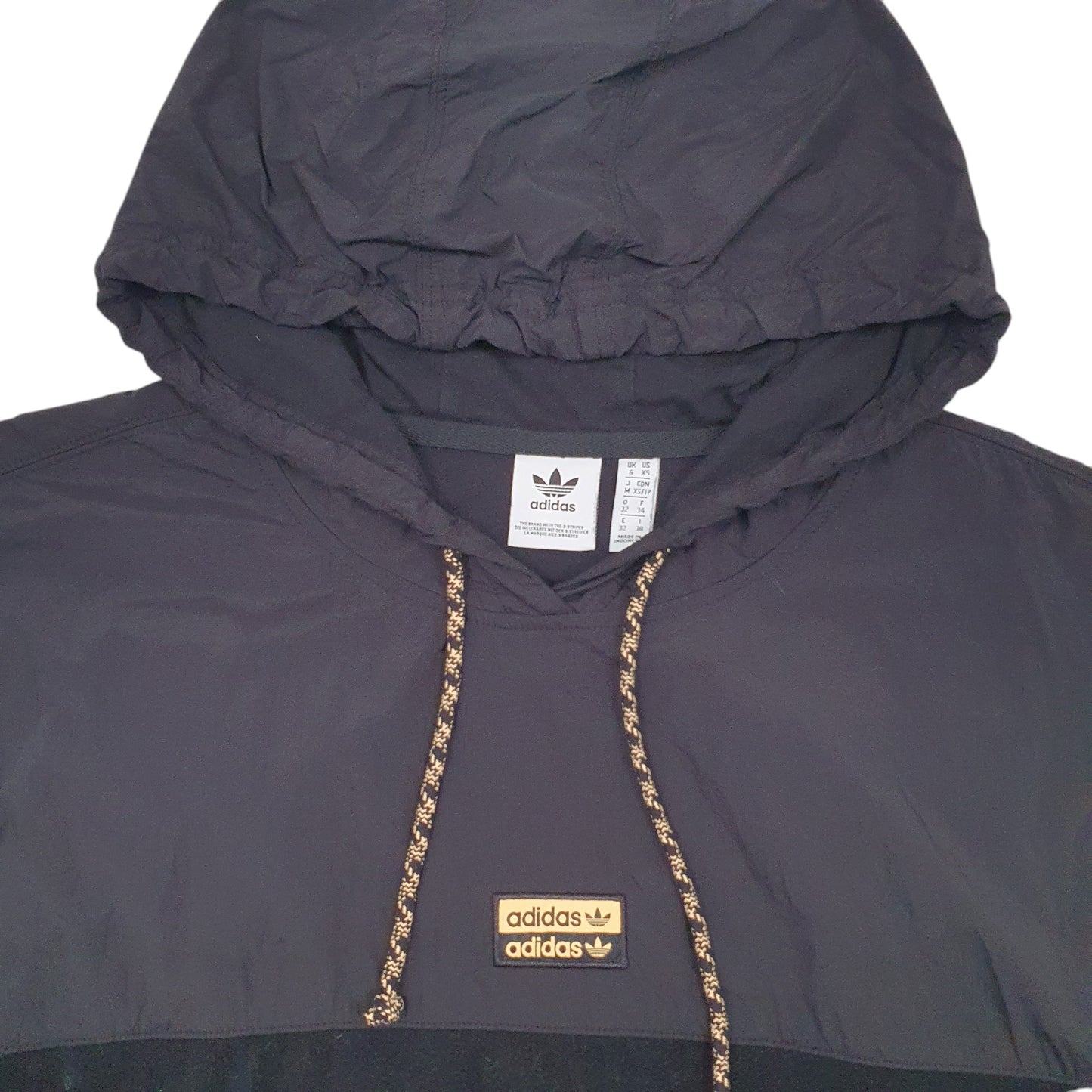 Womens Black Adidas Pullover Hoodie Jumper