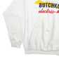 Mens Grey Russell Athletic Butchko Electrics Spellout Made In USA Vintage Crewneck Jumper