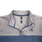 Mens Blue Adidas  Quarter Zip Jumper