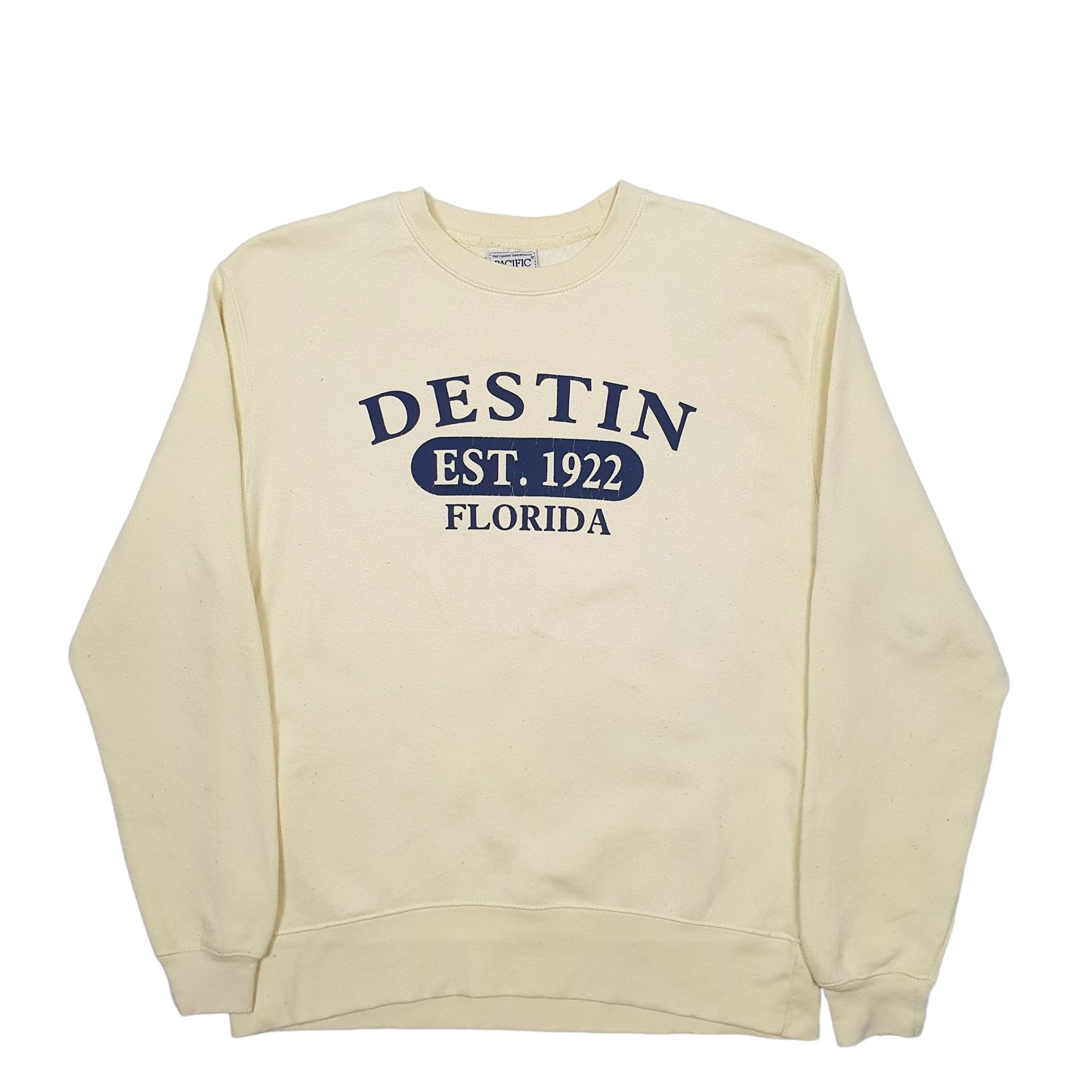 Mens Yellow Pacific & Co Destin Florida USA Crewneck Jumper