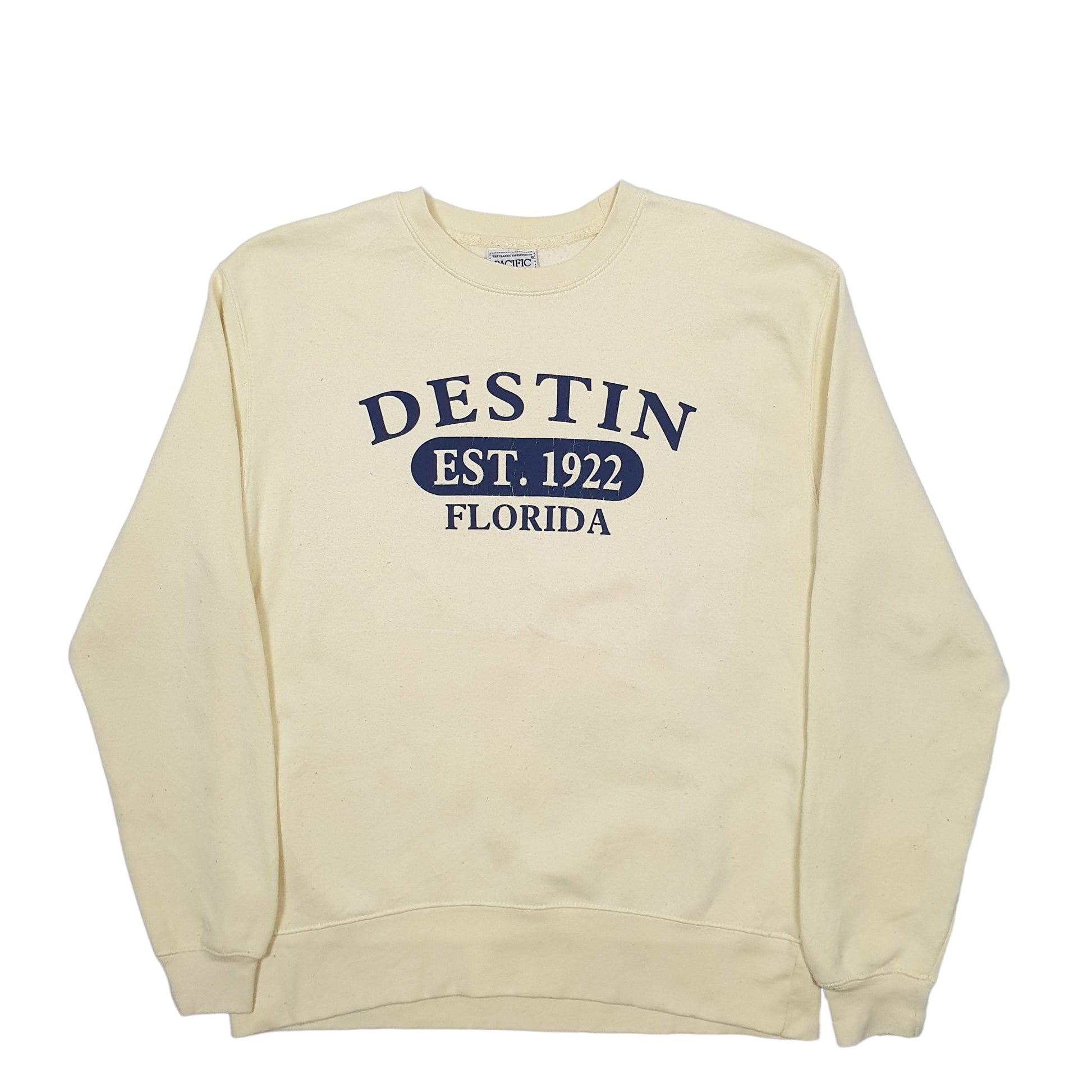 Mens Yellow Pacific & Co Destin Florida USA Crewneck Jumper