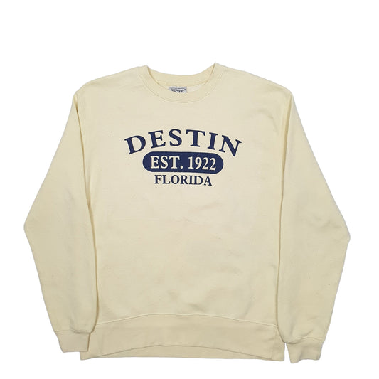 Mens Yellow Pacific & Co Destin Florida USA Crewneck Jumper