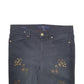 Womens Black Tommy Pattern Floral Flowers Casual JeansW30 L29