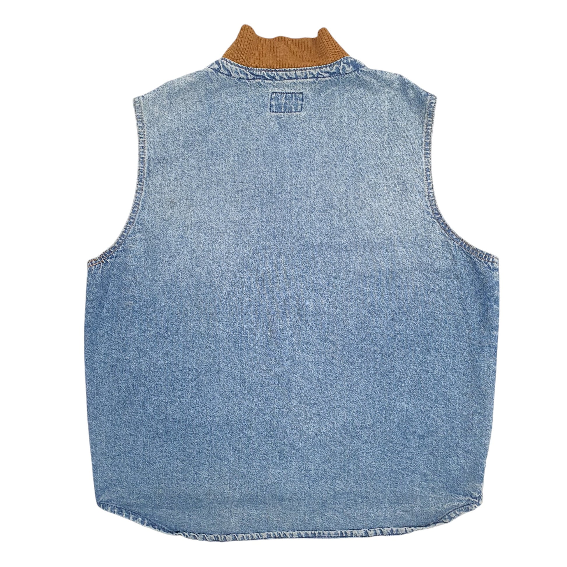 Mens Blue Big Smith Work Clothes Workwear Vintage 90's Crewneck Coat