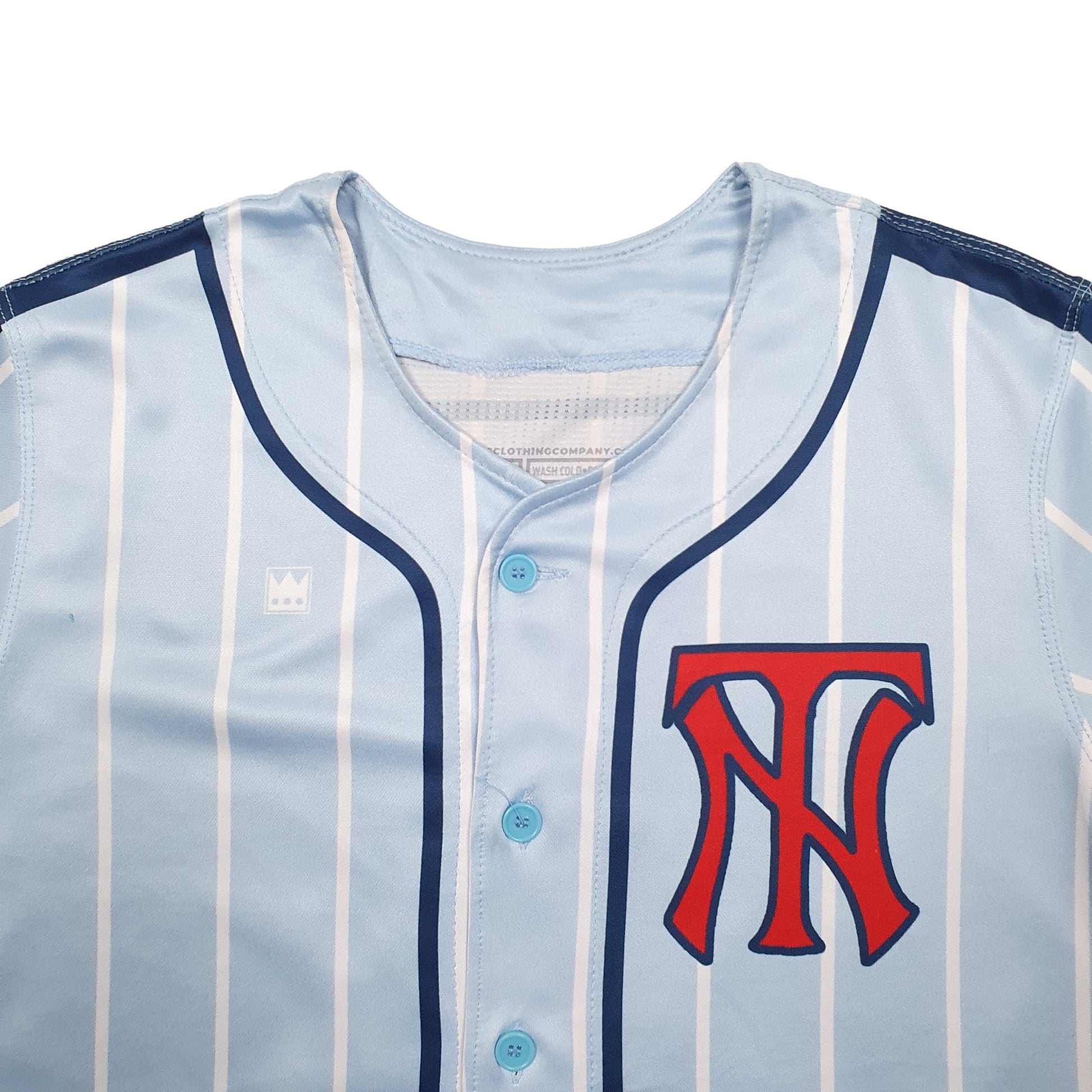 Mens Blue Novus MLB Baseball Jersey USA College Short Sleeve T Shirt