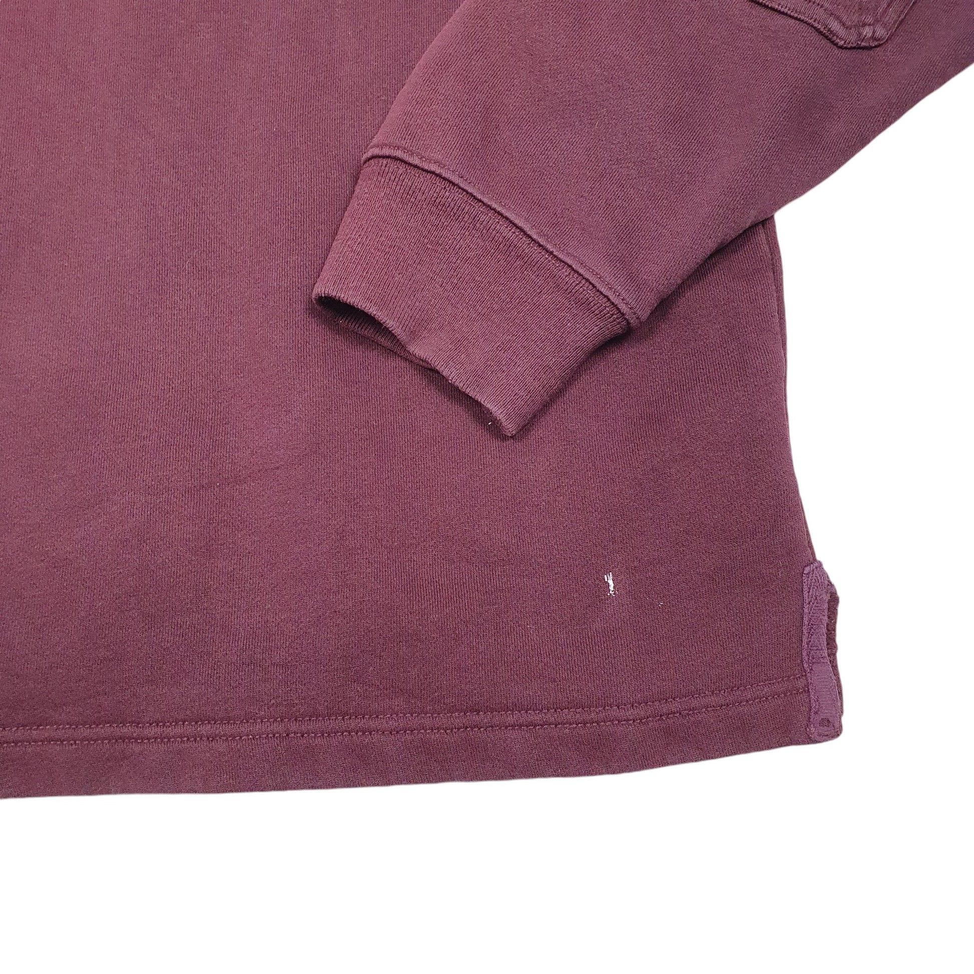 Mens Burgundy Eddie Bauer Sweater Quarter Zip Jumper