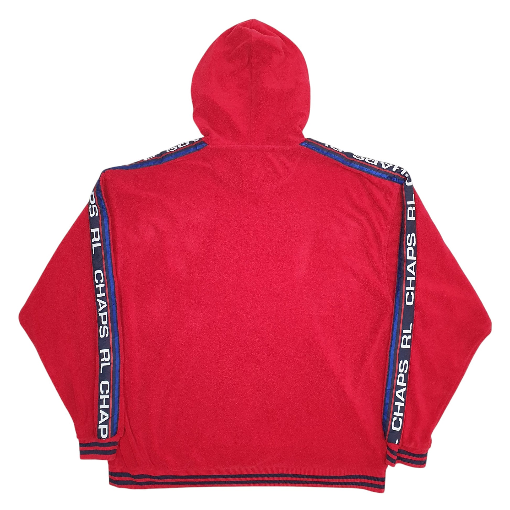 Mens Red Chaps Spellout Hoodie Jumper