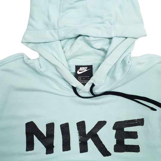 Mens Blue Nike Spellout Hoodie Jumper
