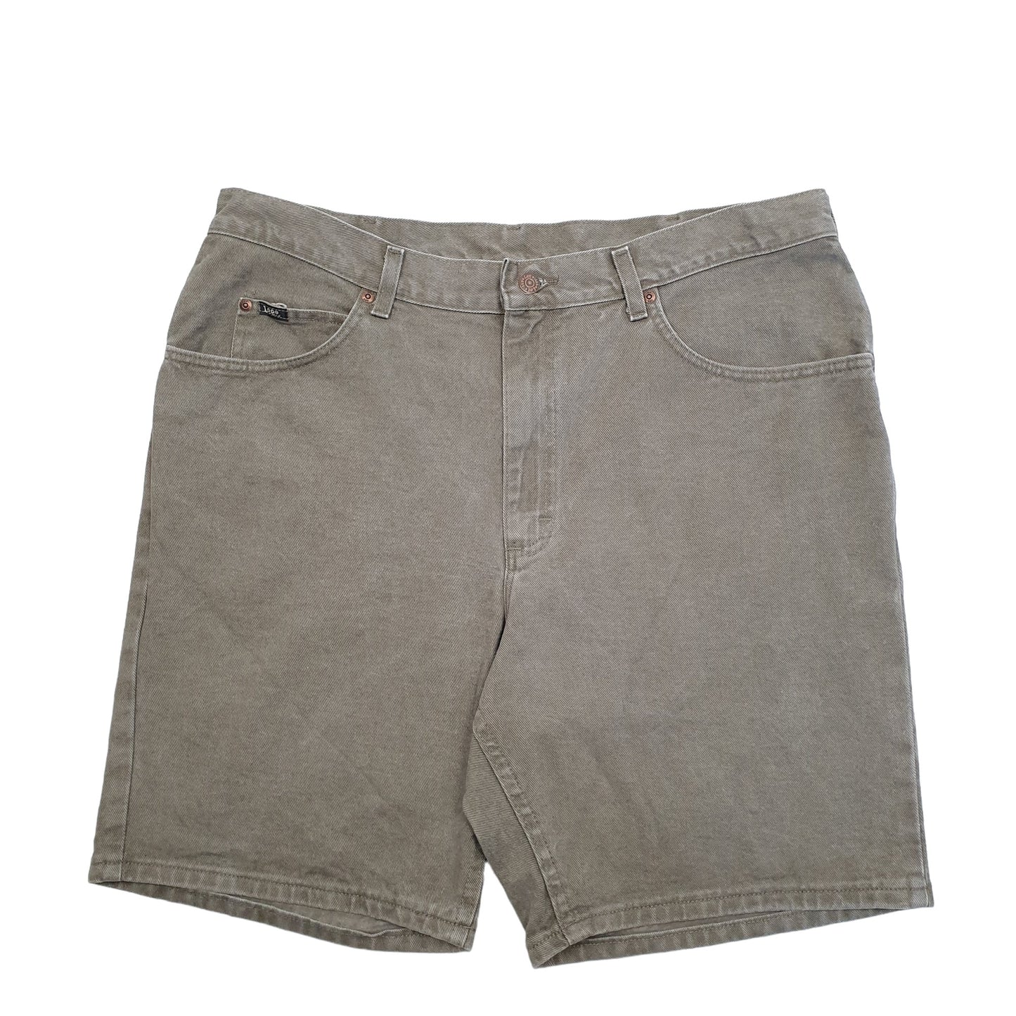 Mens Khaki Lee  Denim Shorts