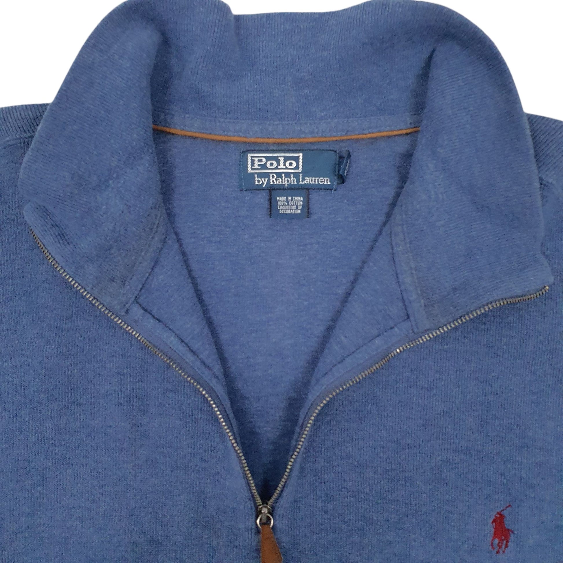 Mens Blue Polo Ralph Lauren  Quarter Zip Jumper