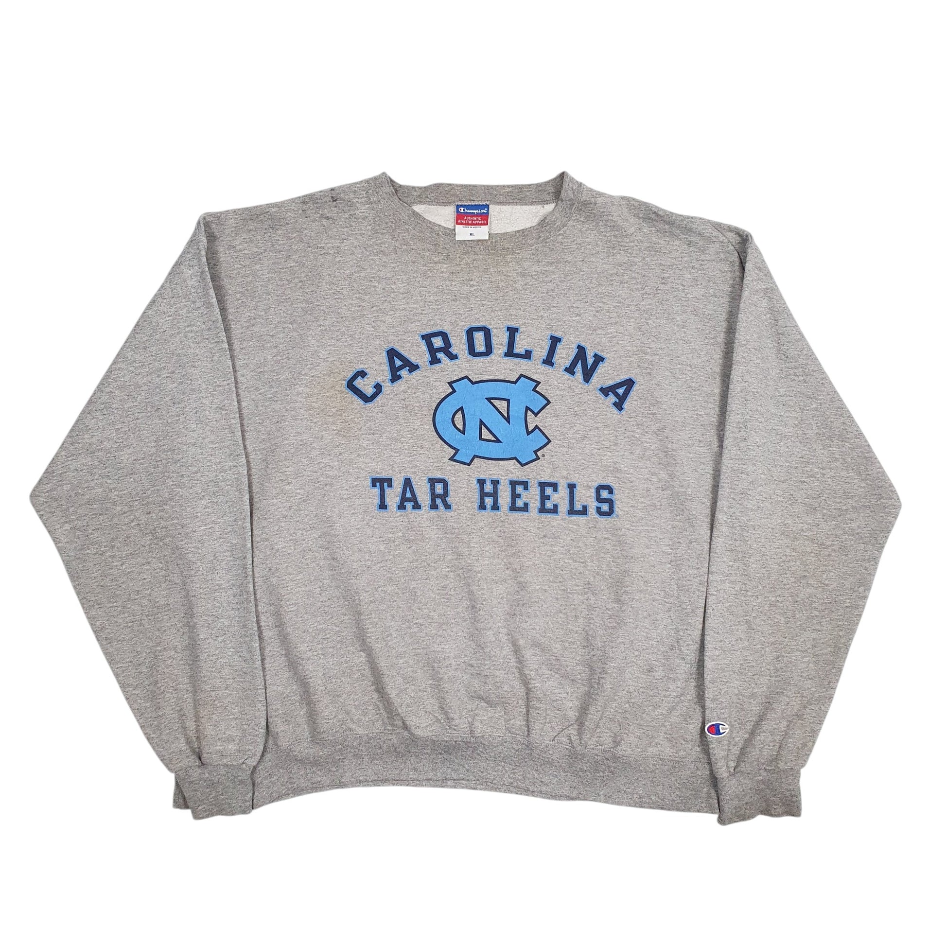 Mens Grey Champion Carolina Tar Heels Crewneck Jumper