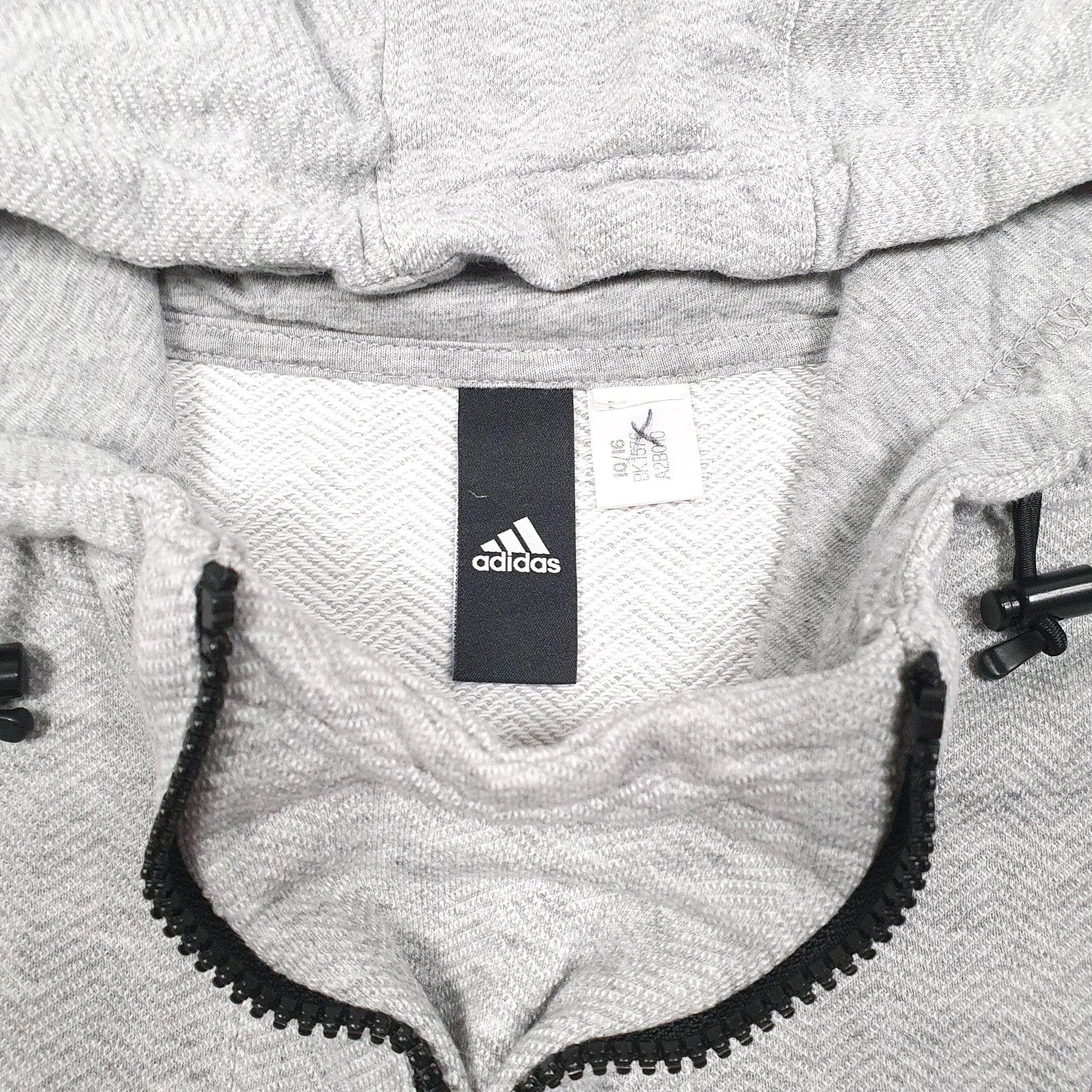 Womens Grey Adidas Gym Workout Half Zip Hoodie Jumper