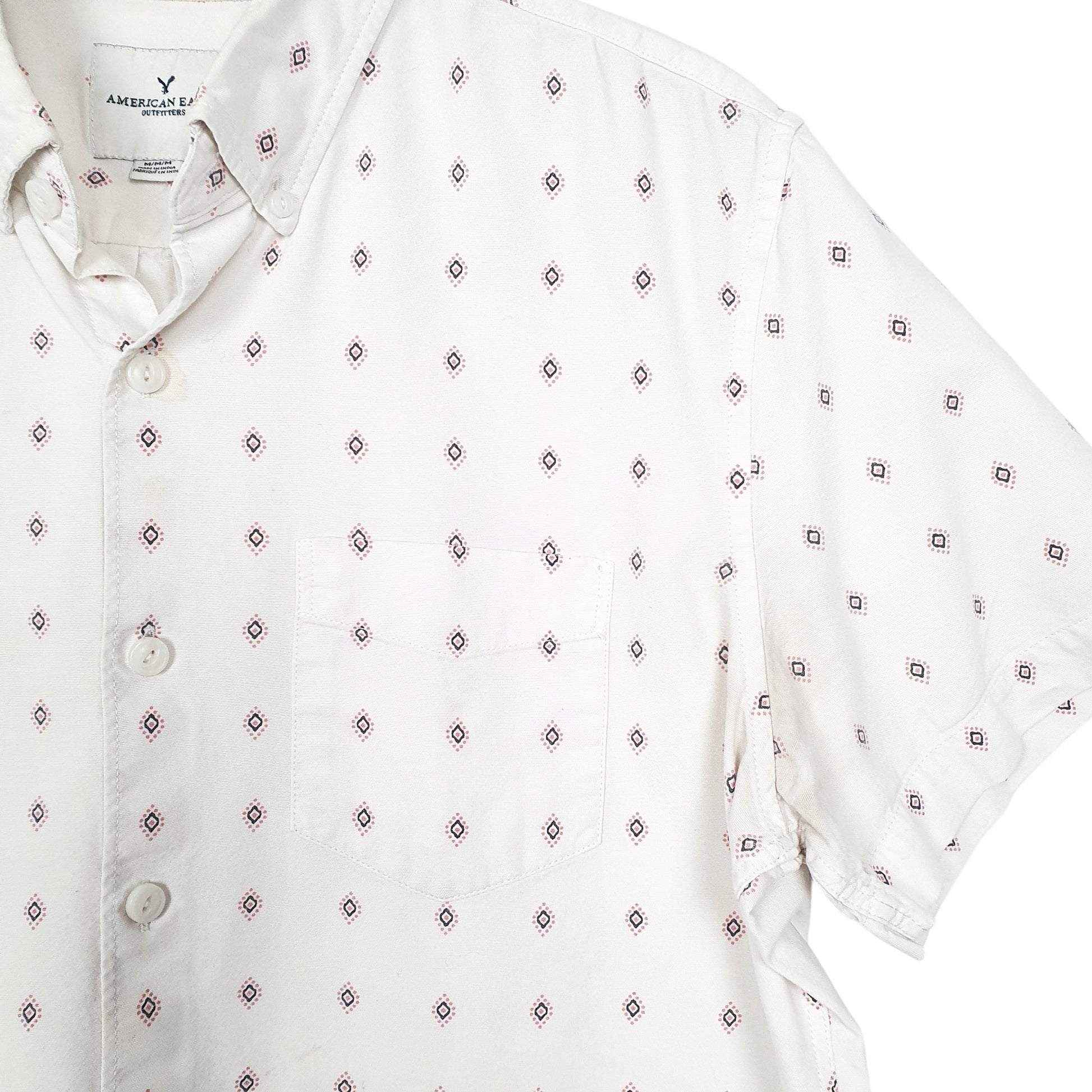 Mens White American Eagle Outfitters  Short Sleeve Shirt