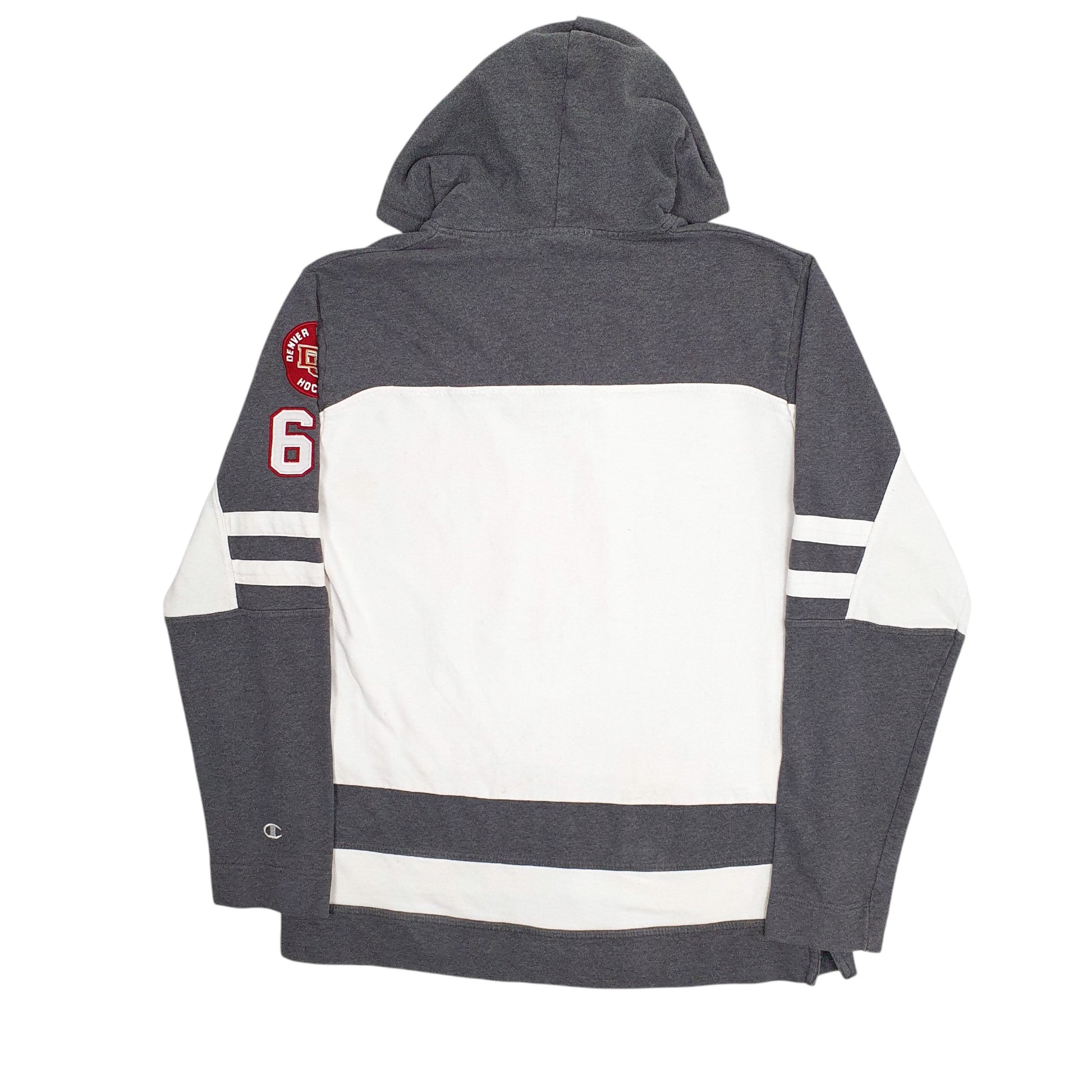 Mens Grey Champion Heritage Denver Pioneers Hockey Hoodie Jumper