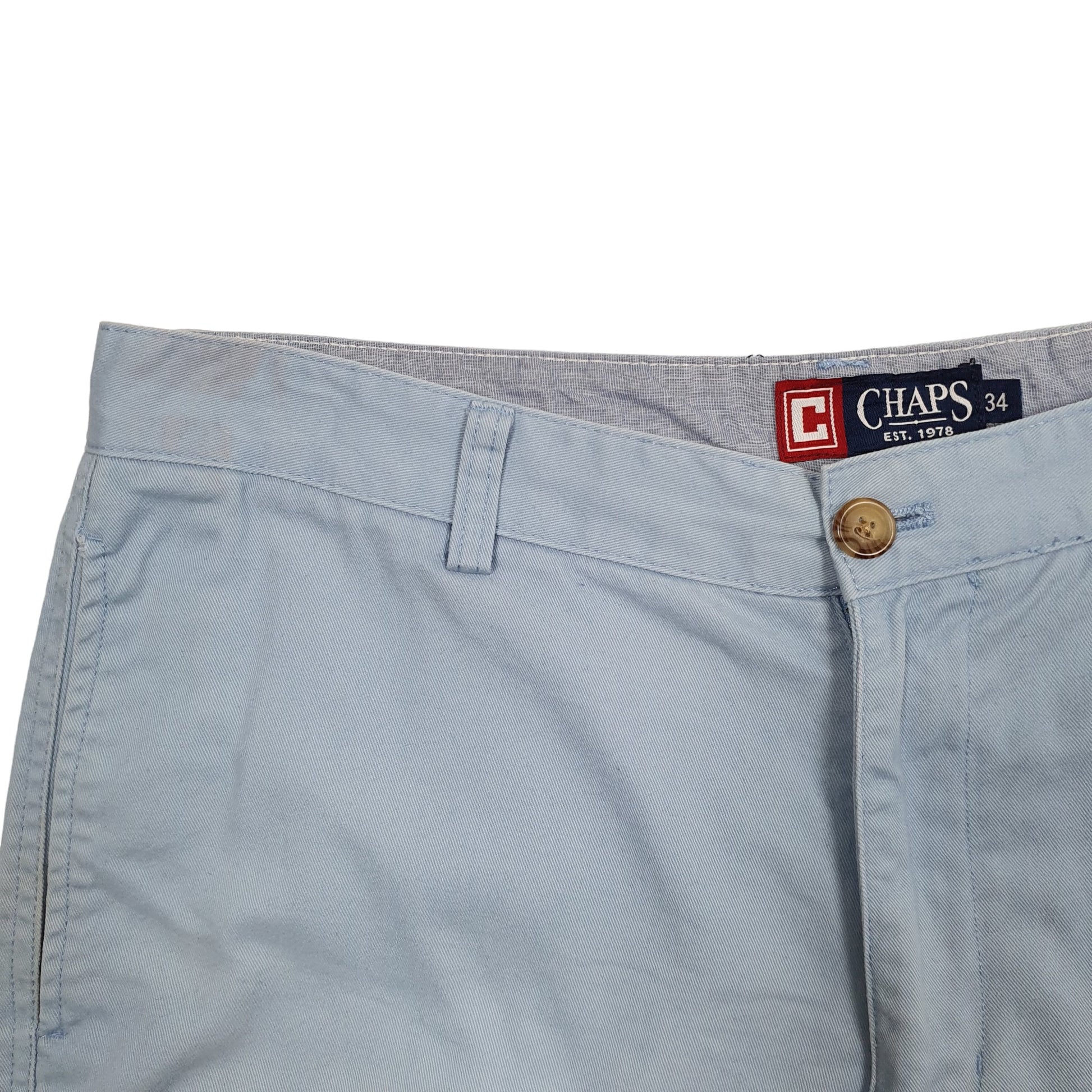 Mens Blue Chaps Deck Chino Shorts
